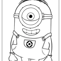 Printable Minions John Pdf Coloring Page