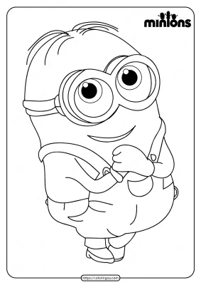 Printable Minions Pdf Coloring Page