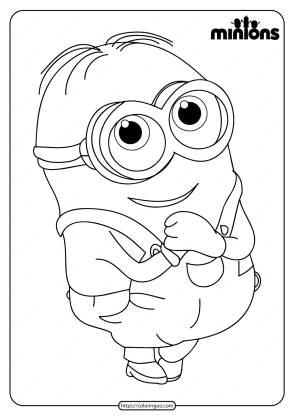 Printable Minions Pdf Coloring Page 1 Printable Minions Pdf Coloring Page