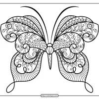 butterfly mandala coloring pages book 50