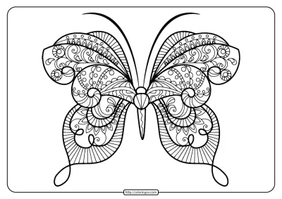Printable Butterfly Mandala Coloring Pages 50