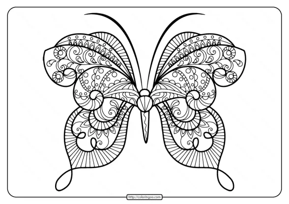 butterfly mandala coloring pages book 50