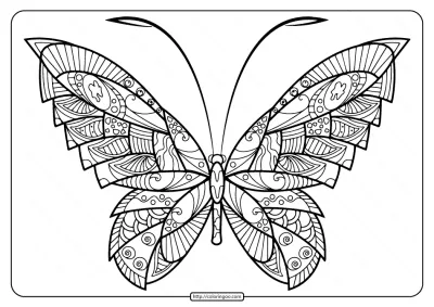 Printable Butterfly Mandala Coloring Pages 52
