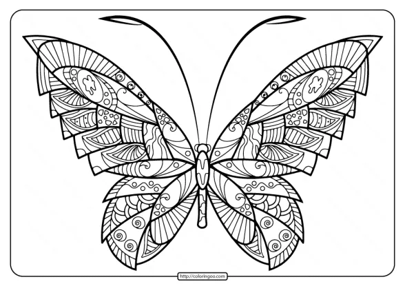 butterfly mandala coloring pages book 52