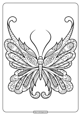 Printable Butterfly Mandala Coloring Pages 53