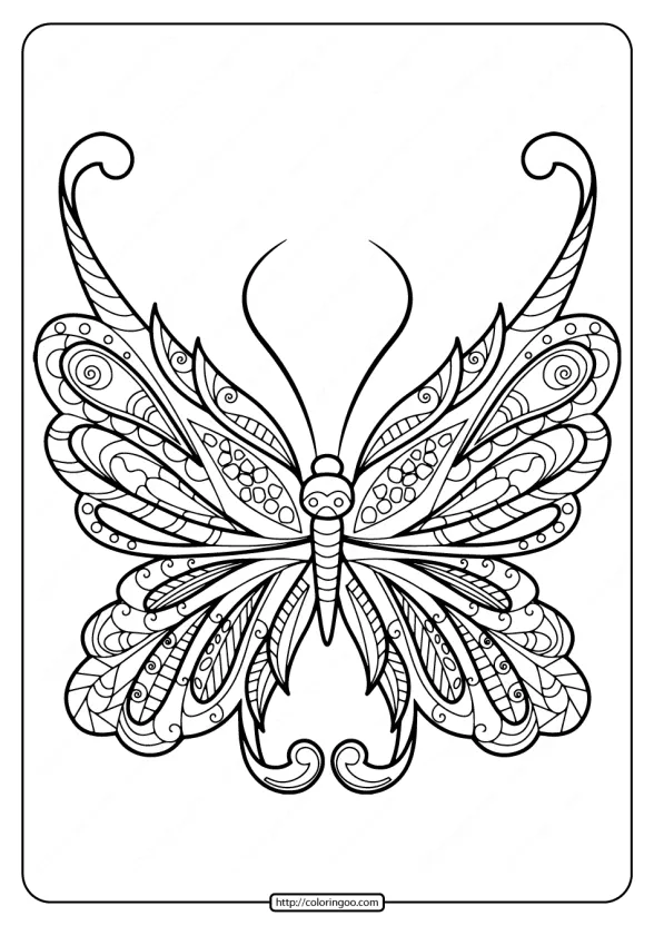 butterfly mandala coloring pages book 53