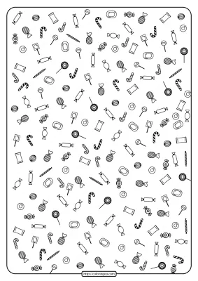 Free Printable Candys Coloring Page
