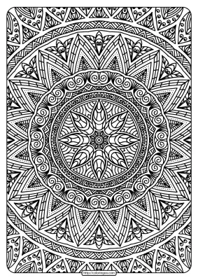 Free Printable Mandala Adult Coloring Book