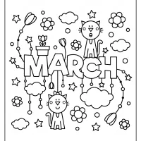 free printable march pdf coloring page