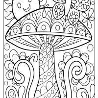 free printable mashroom mandala coloring page
