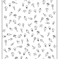free printable mushrooms coloring page