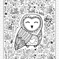 free printable owl adult pdf coloring page