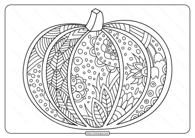 Free Printable Pumpkin Coloring Page