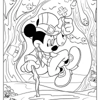 mickey mouse st patricks day coloring page