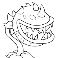Plants vs Zombies Chomper Pdf Coloring Page 12 plants vs zombies chomper pdf coloring page