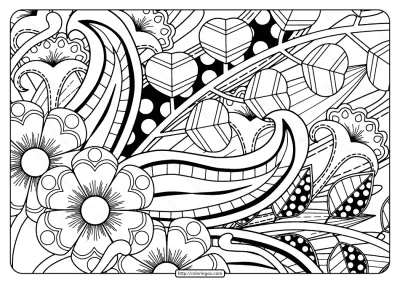 Printable Adult Pdf Coloring Page Book 03
