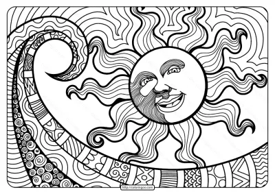 Printable Adult Pdf Coloring Page Book 05