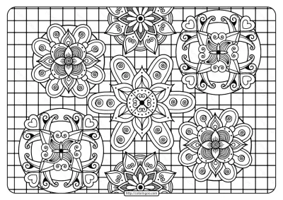 Printable Adult Pdf Coloring Page Book 09