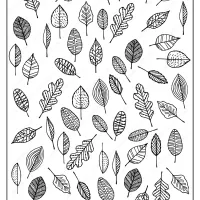 printable autumn leaves coloring page