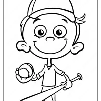printable baseball player boy coloring page