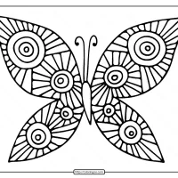 printable butterfly pdf coloring page e1588337268852
