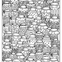 printable canning jars pdf coloring page