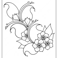 printable cherry blossoms pdf coloring page