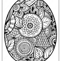 printable easter egg pdf coloring page