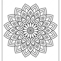 printable flower mandala pdf coloring page