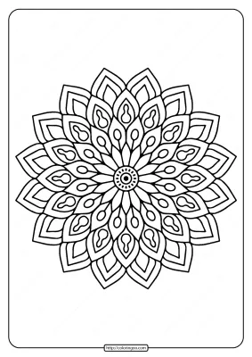Printable Flower Mandala Pdf Coloring Page