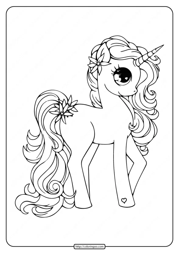 Printable Free Unicorn Pdf Coloring Book 1 printable free unicorn pdf coloring book