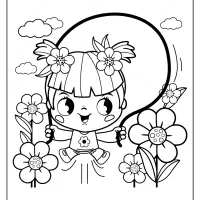 Printable Girl Playing Jump Rope Coloring Page 30 printable girl playing jump rope coloring page