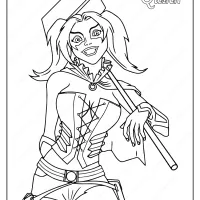 printable harley quinn pdf coloring page