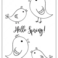 Printable Hello Spring Pdf Coloring Page 31 printable hello spring pdf coloring page