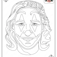 printable joker card pdf coloring page