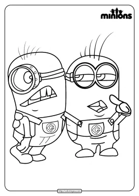 Printable Minions Pdf Coloring Pages