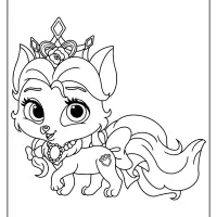printable palace pets rouge coloring pages