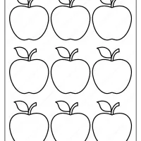 printable simple apple outline 9 coloring page