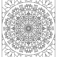 printable spring mandala pdf coloring page