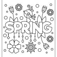 Printable Spring Pdf Coloring Page 33 printable spring pdf coloring page