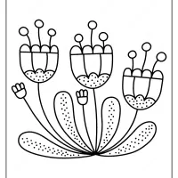 printable tulips pdf coloring page