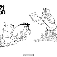 printable winnie the pooh and owl coloring page 1