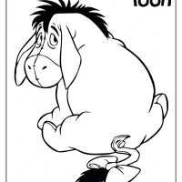 printable winnie the pooh eeyore coloring page