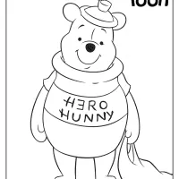 printable winnie the pooh halloween coloring page