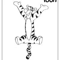 printable winnie the pooh tigger coloring page