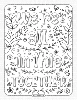 Printable We Are All In This Together Coloring Page