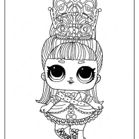 LOL Surprise Hairgoals Her Majesty Coloring Page