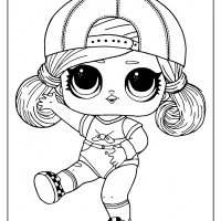 LOL Surprise Hairgoals Sk8er Grrrl Coloring Page