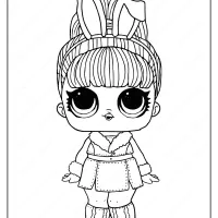 LOL Surprise Hairgoals Snow Bunny Coloring Page