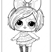 LOL Surprise Hairgoals Splatters Coloring Page